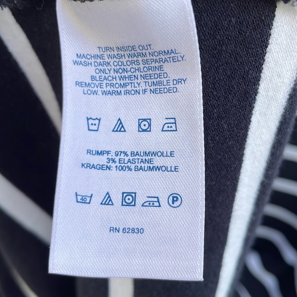 Do it all day dress! Lands End Polo Dress Black/White Stripes Size M (10-12) - Picture 5 of 5